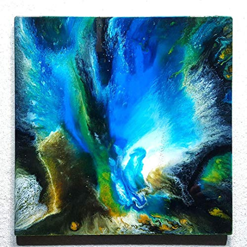ORIGINAL Gemälde Malerei Abstrakt Moderne Resin Kunst Harz Bild Art HANDGEMALT - hochglanz Wandbilder direkt vom Künstler F.H. - Wohnung Deko Wohnzimmer - Werksnummer: Re 53