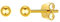 ChicSilver Clous et Puces Boucle d'Oreilles Femme Boule Fermoir clou 3MM Clou d`oreille Boucle d'Oreille Boule en Argent 925 Plaqué Or Cadeau de Noel,Emballage Cadeau, Bijoux pour Elle