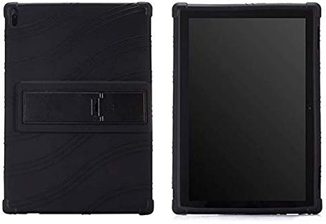 Genérico Funda para Lenovo Tab E10 TB-X104/N Tableta de 10.1 Carcasa Silicona Cover con Soporte Función, Negro