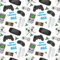 Gaming assorted console Personalised Christmas Wrapping Paper With 2 Plain Tags - Fully RECYCLABLE