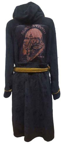 Black Sabbath Bademantel US Tour 78, offizielles Logo, Schwarz, Super Soft Fleece, Unisex Größe