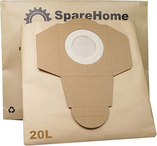 SpareHome® 5 Bolsas (20L) de filtración superior compatibles con aspiradores Einhell