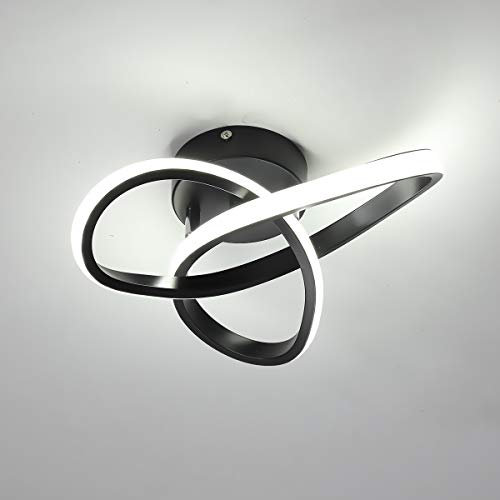 minfair Moderne LED-Deckenleuchte, Deckenleuchte mit runder Geometrie, schicker Kronleuchter 6000K für Flur, Wohnzimmer, Schlafzimmer 18W Dia 24CM