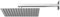 Completo braccio con soffione doccia grande ultraslim 25 cm, serie Mira, in acciaio inox, spessore da 2mm, anticalcare, braccio da 35 cm, kit soffione braccio a parete