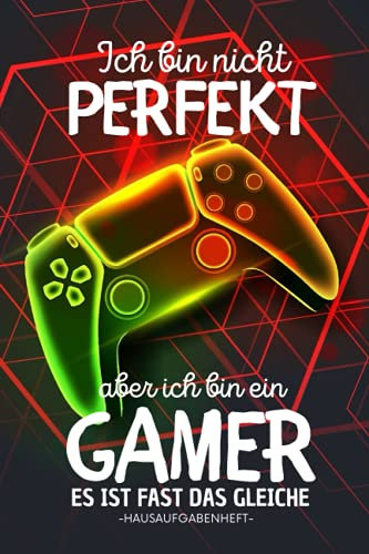 Hausaufgabenheft: Schülerkalender , mit 2x Stundenplan | DIN A5 | 109 Seiten | 52 woche , Schulplaner , Gamer Hausaufgabenplaner