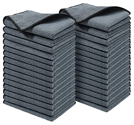 Wemk Paño de Limpieza de Microfibra, Bayeta de Limpieza de Microfibra, Toallas de Limpieza Multiuso, Paquete de 30, Tamaño 30 x 20 cm
