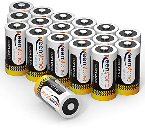 Keenstone CR123A 3V 1600mAh Batterie Monouso 18PCS CR123A Batteria per Torcia, Fotocamera Digitale, Videocamera, Giocattoli, Non utilizzare in Arlo
