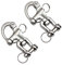 Pamtns Moschettone Girevole 2 Pezzi Moschettoni Acciaio Inox 316 Moschettone Inox Grillo con Moschettone Sgancio Rapido Moschettone per Barca Moschettoni Girevole per Barche a Vela 70 mm