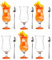 Glasmark KROSNO 1992 A570032-0420-5183_19LD A570032-0420518319LD Set 6 x Cocktailglas max 480 ml Bottom Orange + Teelöffel lang, Glas + Edelstahl, 420 milliliters