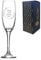 Personalised Engraved Champagne Flute Happy 50th Birthday Wreath Design Gift BoxedGlass Holds 7.43oz/220ml, Customise with Any Name, Engraved in The UK