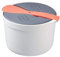 FIYSON Cuiseur à riz micro-ondes, cuiseur à riz et céréales micro-ondes 2L, cuiseur à riz et nouilles micro-ondes avec cuillère à riz Cuisson ou réchauffage faciles (orange)