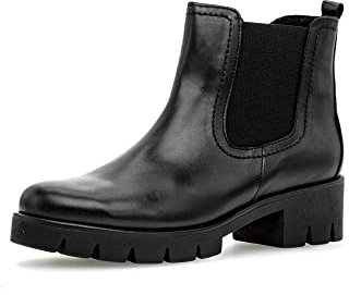 Gabor Damen Chelsea Boots, Frauen Stiefeletten,Wechselfußbett,Best Fitting,Schlupfstiefel,Winterstiefeletten,Winterschuhe,schwarz,39 EU / 6 UK