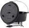 BBQ-Toro Dutch Oven Emaille Serie | Emailliert 13,6 Liter | Gusseisen Kochtopf mit Füßen | Bräter mit Deckelheber, Gusstopf, Feuertopf, Gussbräter, Grilltopf, Gusskessel, Schmortopf