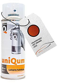 uniQum Autolack Spraydose fürs Auto für VOLKSWAGEN HOT ORANGE LD2Z Autolack Reparatur 400 ml