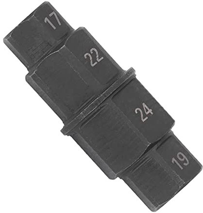 Strumento per ASSE Esagonale Chiave di Rimozione Perno Ruota Anteriore 17 19 22 24mm per Ruota ASSE Anteriore Moto (Nero)
