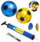 SRV Hub 3 Pieces Inflatable Sport Toddler Balls With Blue Hand Air Pump Bouncy, Playground Games Toys for Kids, Suitable for Both Indoor and Outdoor Christmas Party Holiday Games