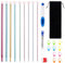 LIHAO 9-teiliges langes Häkelnadel-Set, 2 mm (B) – 8 mm (L), Aluminium, tunesische Häkelnadeln, Strick- und Häkelzubehör, Werkzeug für Anfänger, Häkeln und Stricker