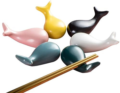 Soporte Para Palillos 6 Piezas De Pequeños Palillos De Ballena Que Sostienen El Soporte De Palillos De Cerámica Palo Doméstico Almohada Mesa Chucherías