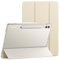 JETech Funda para Samsung Galaxy Tab S10 Plus/Tab S9 Plus 12,4 Pulgadas, Carcasa Translúcida Respaldo Trifold Soporte Protectora Tableta, Admite Carga de S Pen, Auto-Sueño/Estela (Beige)