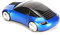 Fussbudget 2.4G Cordless Car Shaped Mouse, Portable Optical Wireless Car Mouse with USB Receiver For Office Computer Tablet (Blue)