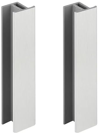 cyclingcolors 2x Verbinder für sockelleiste 100mm farbe silber aluminium küche ecke Sockelblende Sockelecke küchensockel innenecken außenecken möbel