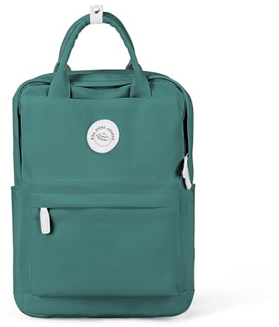 HYC00 Rucksack Mädchen Teenager Jungen Schulrucksack 14 Zoll Laptop Schulranzen Leichtgewicht Schultaschen, Reisen Rucksack für Damen Herren,Blau Grün