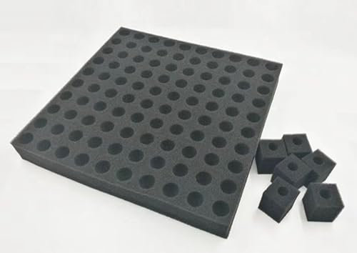 Generisch Hydroponik Schwamm, 100 Stück Hydroponik Schwamm zum Anzüchten von Samen, Sämlings Schwämme für das Aufzüchten Kleiner Knospen und Sämlingen (Schwarz)