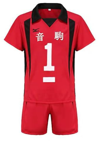Zhongkaihua Haikyuu! Haikyuu Cosplay Kostüm Sweatshirt Casual Kurzarm Anzug High School Uniform Sportbekleidung Anzug Volleyball Outfit(Kuroo Tetsurou&Kozume Kenma)