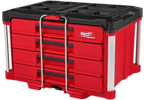 Milwaukee Packout 4 Drawer Tool Storage Organizer Box - 48-22-8444