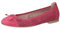 CAPRICE Damen Ballerinas aus Leder mit Lochmuster, Rosa (Pink Suede), 42 EU