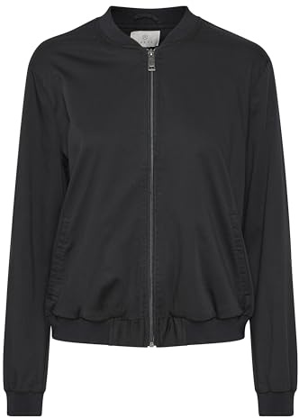 KAFFE Damen Jacke Kalea Damen Jacke Bomberjacke Leichte Sommerjacke Kurz Pilotenjacke Reißverschluss Dünne Übergangsjacke Damenjacke Frühlingsjacke Lange Ärmel