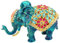 HEEPDD Handbemalte Emaille-Schmuckschatulle „Glücklicher Elefant“, Aufklappbare Schmuckschatulle, Einzigartiger Mini-Ring-Halsketten-Schmuck-Organizer, Klassische, mit Juwelen Besetzte