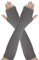 AUYAO Winter Armstulpen Damen Thermo Gestrickte Fingerlos Handschuhe Warm Strick Handstulpen Unisex Lange Armwärmer Stulpen Pulswärmer Winterhandschuhe mit Daumenloch Über Kinder (E: Dunkelgrau,40cm)