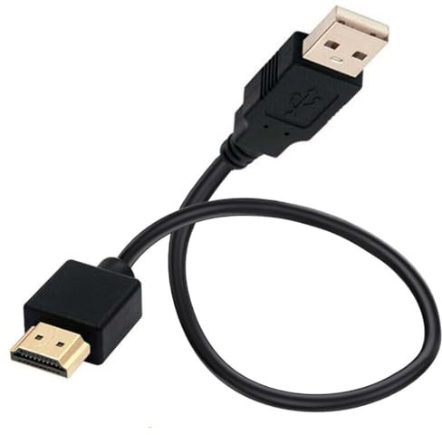 HUHANGGod Câble de charge USB vers HDMI, USB 2.0 type A mâle vers HDMI mâle (uniquement pour le chargement) (50 cm)