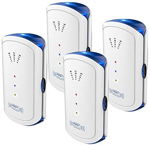Ultrasonic Pest Repeller, Powerful Mouse Repellent Plug In Pest Control - Effective Against Mice, Rats, Mosquitoes, Spider, Cockroach, Moths, Ants Etc Insect And Pest, Harmless To Pets And Human,4Pack