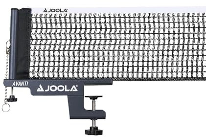 JOOLA Avanti Tischtennisnetz – höhenverstellbares Netz mit Metallgarnitur & Schnellmontage (Dark-Grey)