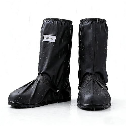 LIUYIDM Copriscarpe Impermeabili Copriscarpe Riutilizzabili Copriscarpe Moto Copri Scarpe per Pioggia Copri Scarpe Impermeabili Pioggia con Riflettore,Adatto per Sport all'Aria Aperta,Ciclismo