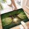 HKPOEQ Tapis Salle de Bain Antiderapant,Extra Doux,Lavable en Machine,Absorbant l'eau de Bain,Tapis de Chambre,Arbre de Vie féerique Mystique Forêt enchantée Lumières mystiques Digi,60x100 cm