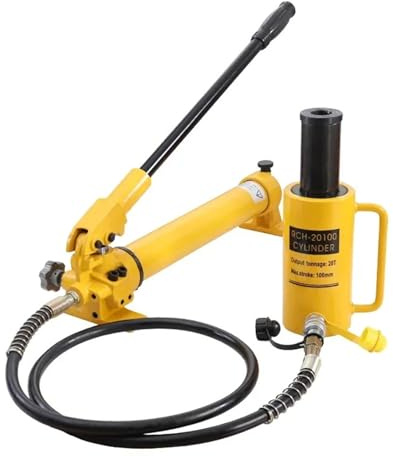 Floor Jack, RCH-20100 Hollow Hydraulic Cylinder Output 20 Tons Stroke 100mm Jack with CP-700 Manual Pump,Jack it Up