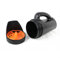 EXTRWORY Épandeur de pelouse multifonctionnel 18 x 14 x 33 cm pour engrais de sel avec pelle Noir/orange (sans pelle)