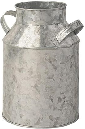 jojomis Vase décoratif rustique en forme de pot à lait vintage pour décoration d'intérieur, décoration de table, 13 x 19 cm