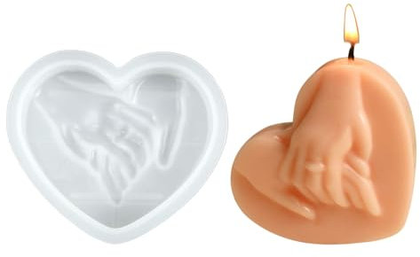 Heart Shaped Silicone Mold – Love Mold for Resin Crafts, Candle, Soap, Clay | Valentine's Day Mold for Romantic, Easy Demolding Craft Supplies for Wax, Epoxy, Cement, Plaster Projects