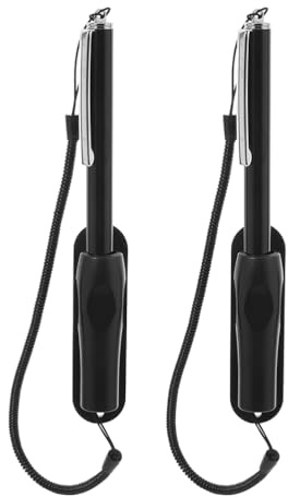 Operitacx 2 lápices capacitivos con soporte para pantallas táctiles, tabletas y smartphones, lápiz electrónico para escribir con precisión al escribir, dibujar o navegar