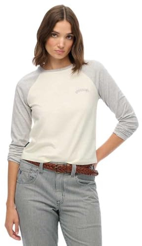 Superdry Essential Logo Baseball Long Sleeve T-Shirt L