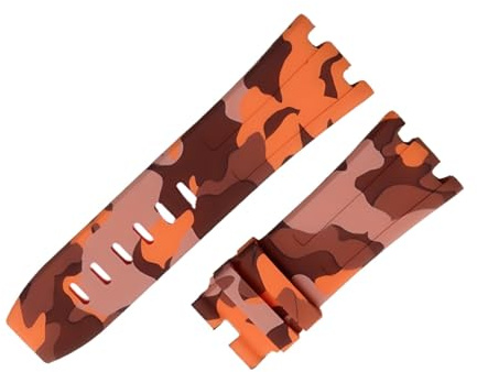 ROUHO 28mm Herren Silikon Uhr Armband Gummi Ersatz Uhrband Zubehör für AP Audemars Piguet Royal Oak Offshore Diver 15703