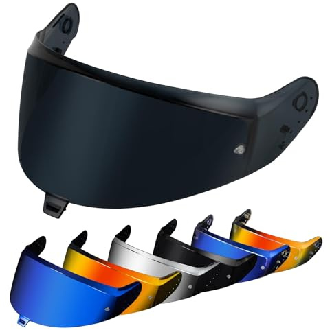 Visiera Casco per SKWAL i3 RIDILL 2 D-SKWAL 3 - PSLER Visiera Colorata Accessori per Casco da Moto Ricambio(Nero Scuro)