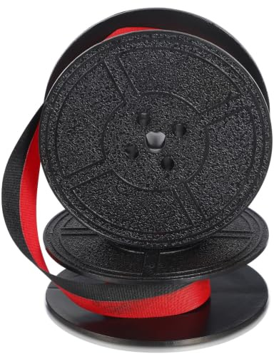 Retro Schreibmaschinenband Rot Schwarz aus Nylon, Weihnachten Feier | Doppelte Spule, Verschleißfest und Farbtreu, für Mechanische Schreibmaschine und Tägliches Tippen