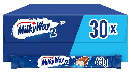 Milky Way Schokoriegel Milchcreme 30 Doppelriegel Box (30 x) 43g | Zarte Milchschokolade mit cremiger Milchfüllung in der praktischen Vorratsbox fürs Büro, zum Teilen oder für süße Momente