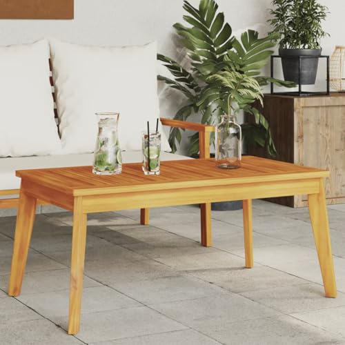 SooIarix Garten-Esstisch 103x58x45 cm, Massivholz Akazie geölt, Robuster Terrassentisch für Outdoor-Essbereich, Wetterfestes Balkonmöbel, Langlebiger Gartentisch
