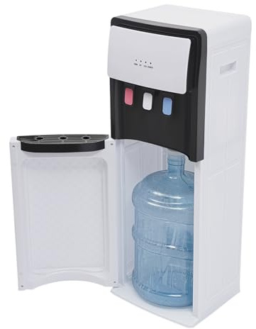 Dispenser d'acqua da banco con protezione anti-funzionamento a secco, dispenser d'acqua con riempimento dal basso, 550 W, funzione 3-in-1 per acqua fredda, calda e tiepida, distributore di acqua calda